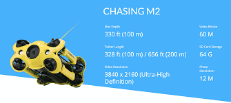 Chasing M2 ROV Professional Underwater Drone Inspection - 4K 200m Depth
