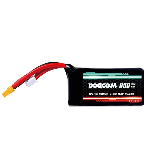 DOGCOM 100C 4S 850mAh 14.8V LiPo Battery XT30