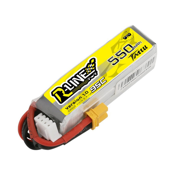 TATTU 550MAH 3S 95C 11.1V 95C LIPO BATTERY PACK WITH XT30 PLUG