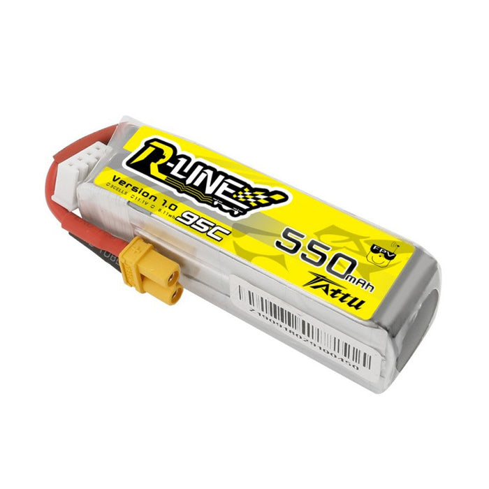 TATTU 550MAH 3S 95C 11.1V 95C LIPO BATTERY PACK WITH XT30 PLUG