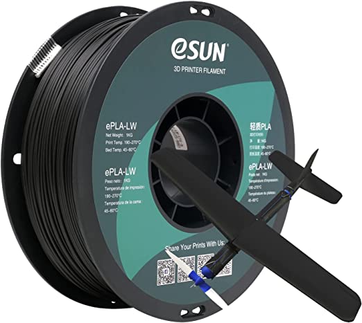 Esun PLA-LW Light Weight PLA 3D Print Filament 1.75mm 1kg Black