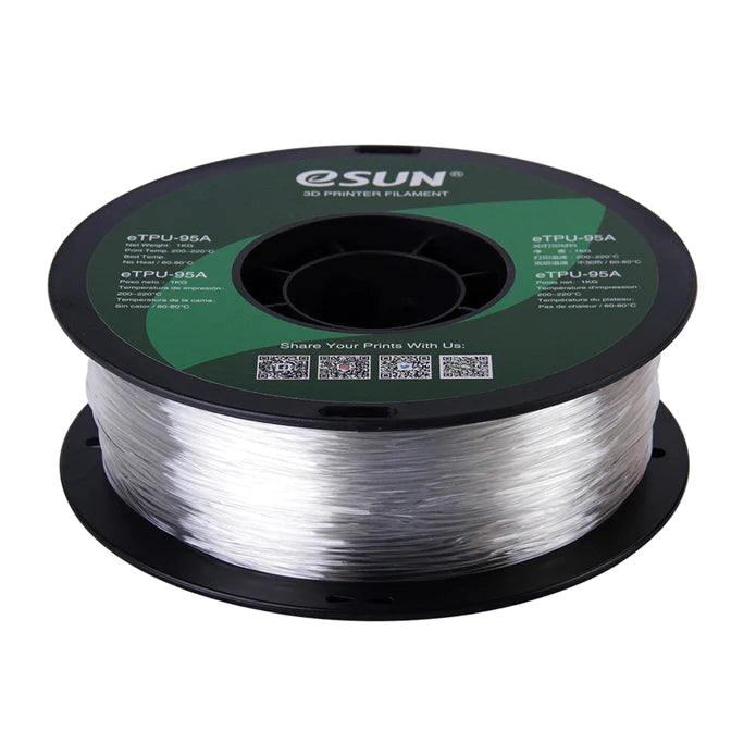 eSun TPU 95A Flexible 3D Printing Filament: Durable & Flexible Material for Professional Printing 1.75mm 1kg Roll