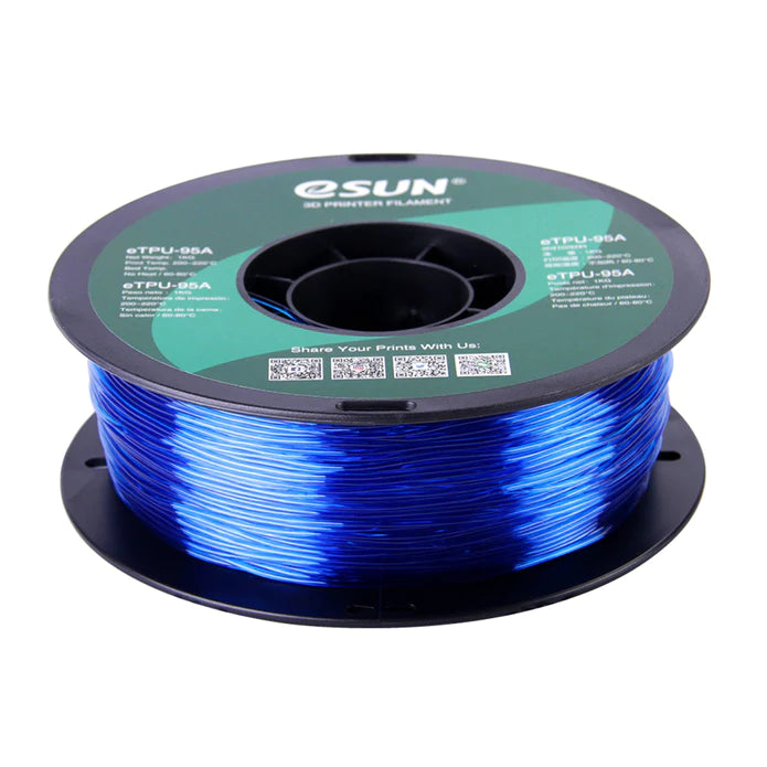 eSun TPU 95A Flexible 3D Printing Filament: Durable & Flexible Material for Professional Printing 1.75mm 1kg Roll