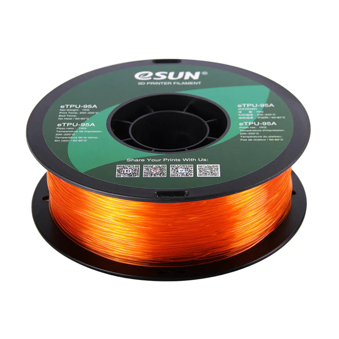 eSun TPU 95A Flexible 3D Printing Filament: Durable & Flexible Material for Professional Printing 1.75mm 1kg Roll