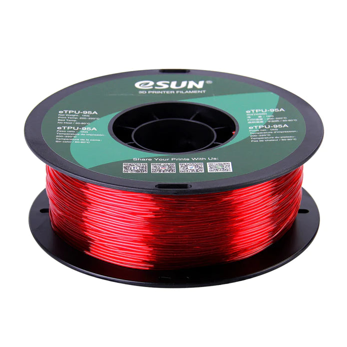 eSun TPU 95A Flexible 3D Printing Filament: Durable & Flexible Material for Professional Printing 1.75mm 1kg Roll