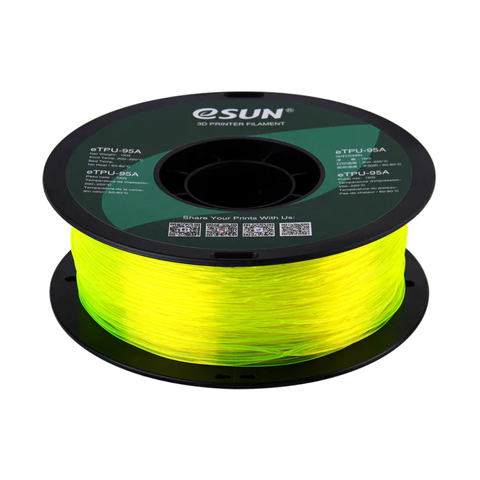 eSun TPU 95A Flexible 3D Printing Filament: Durable & Flexible Material for Professional Printing 1.75mm 1kg Roll