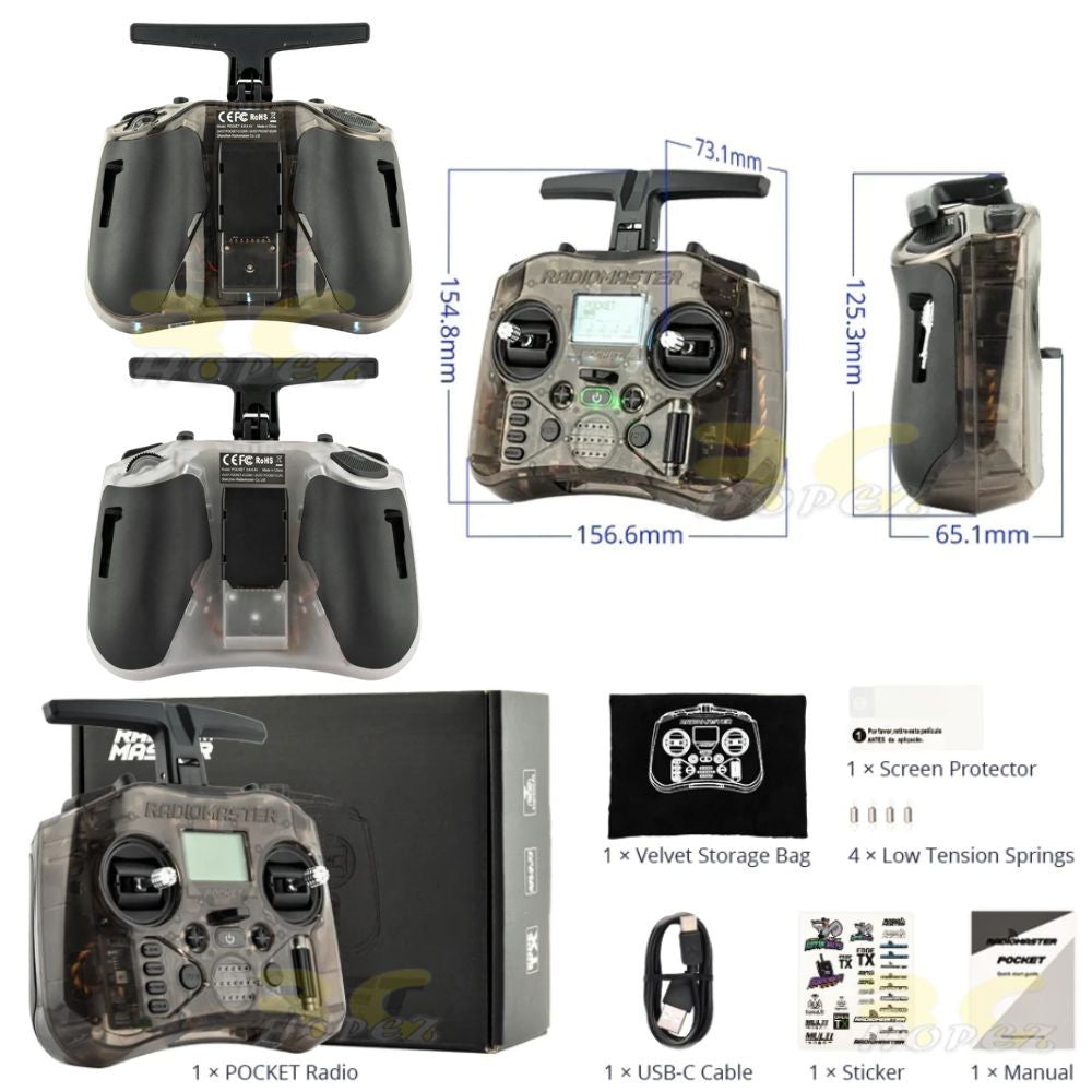 RadioMaster ELRS POCKET Radio Transmitter Controller With Batteries