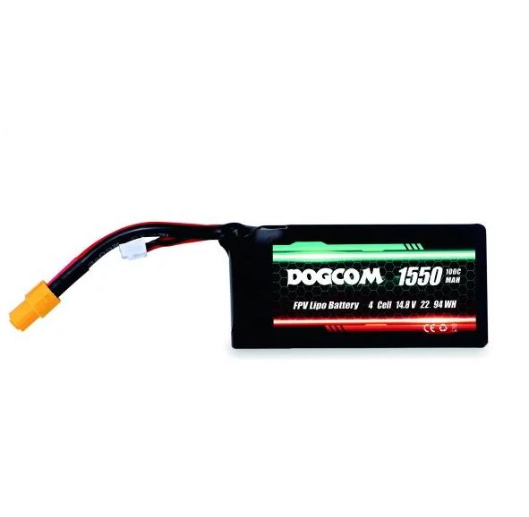 DOGCOM 100C 4S 1550mAh 14.8V LiPo Battery XT60