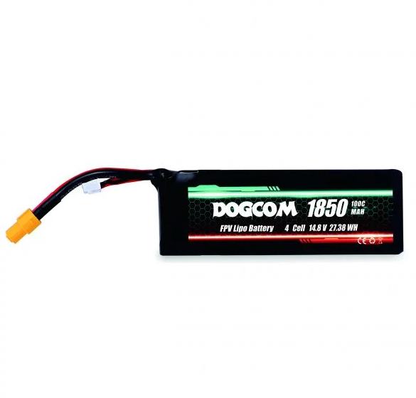 DOGCOM 100C 4S 1850mAh 14.8V LiPo Battery XT60