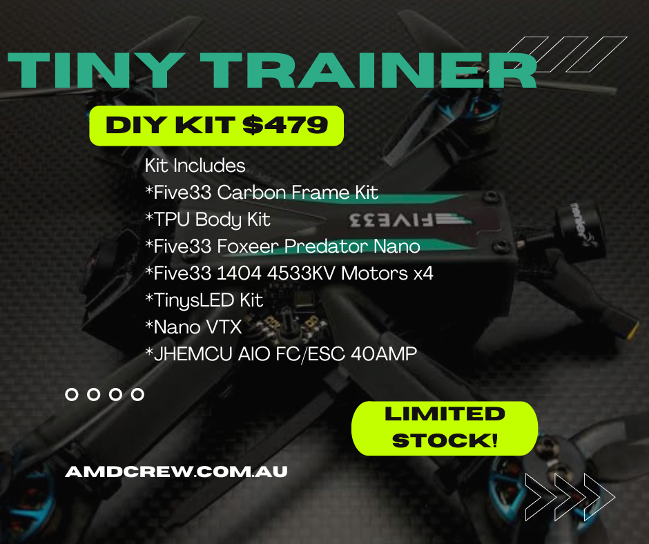 Tiny Trainer Five33 DIY Build Kit Includes LED’s