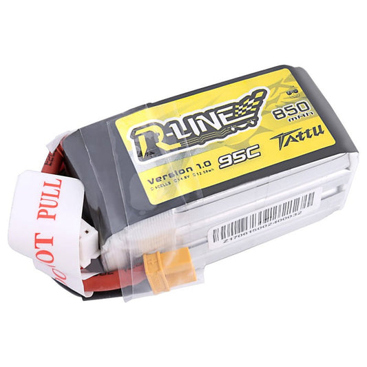 Tattu R-Line 850mAh 95C 4S1P Lipo Battery Pack with XT30 plug
