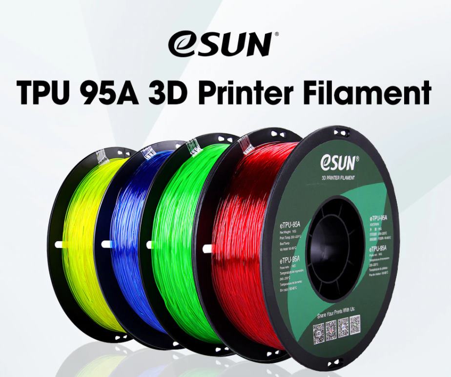 eSun TPU 95A Flexible 3D Printing Filament: Durable & Flexible Material for Professional Printing 1.75mm 1kg Roll
