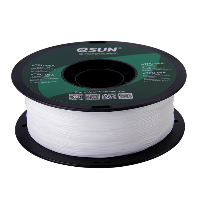 eSun TPU 95A Flexible 3D Printing Filament: Durable & Flexible Material for Professional Printing 1.75mm 1kg Roll
